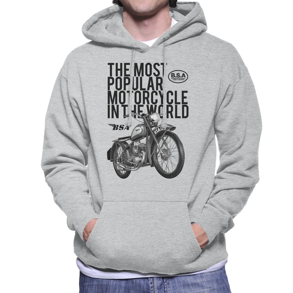 BSA The Most Popular Motorcycle In The World Men's Hooded Sweatshirt