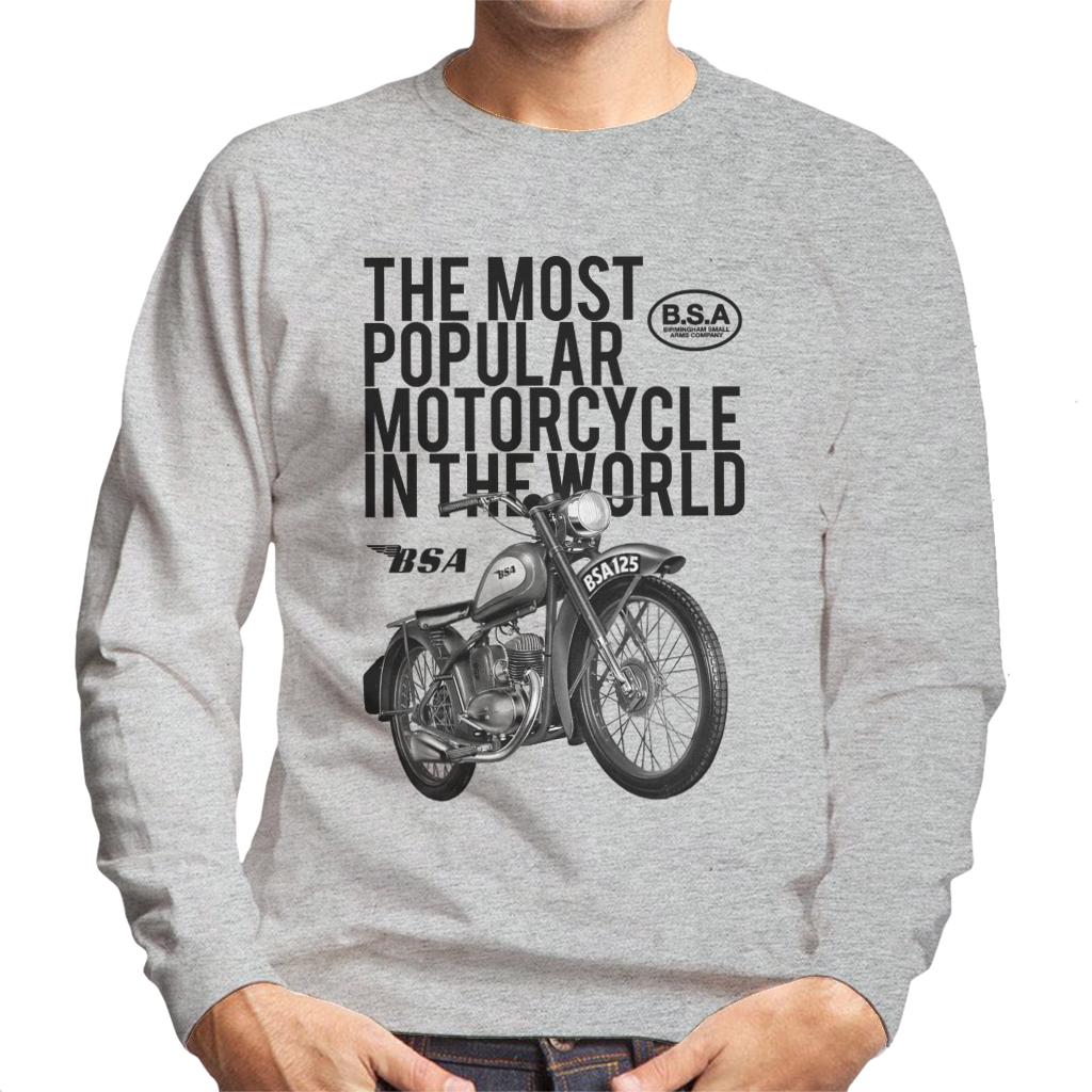 BSA The Most Popular Motorcycle In The World Men's Sweatshirt