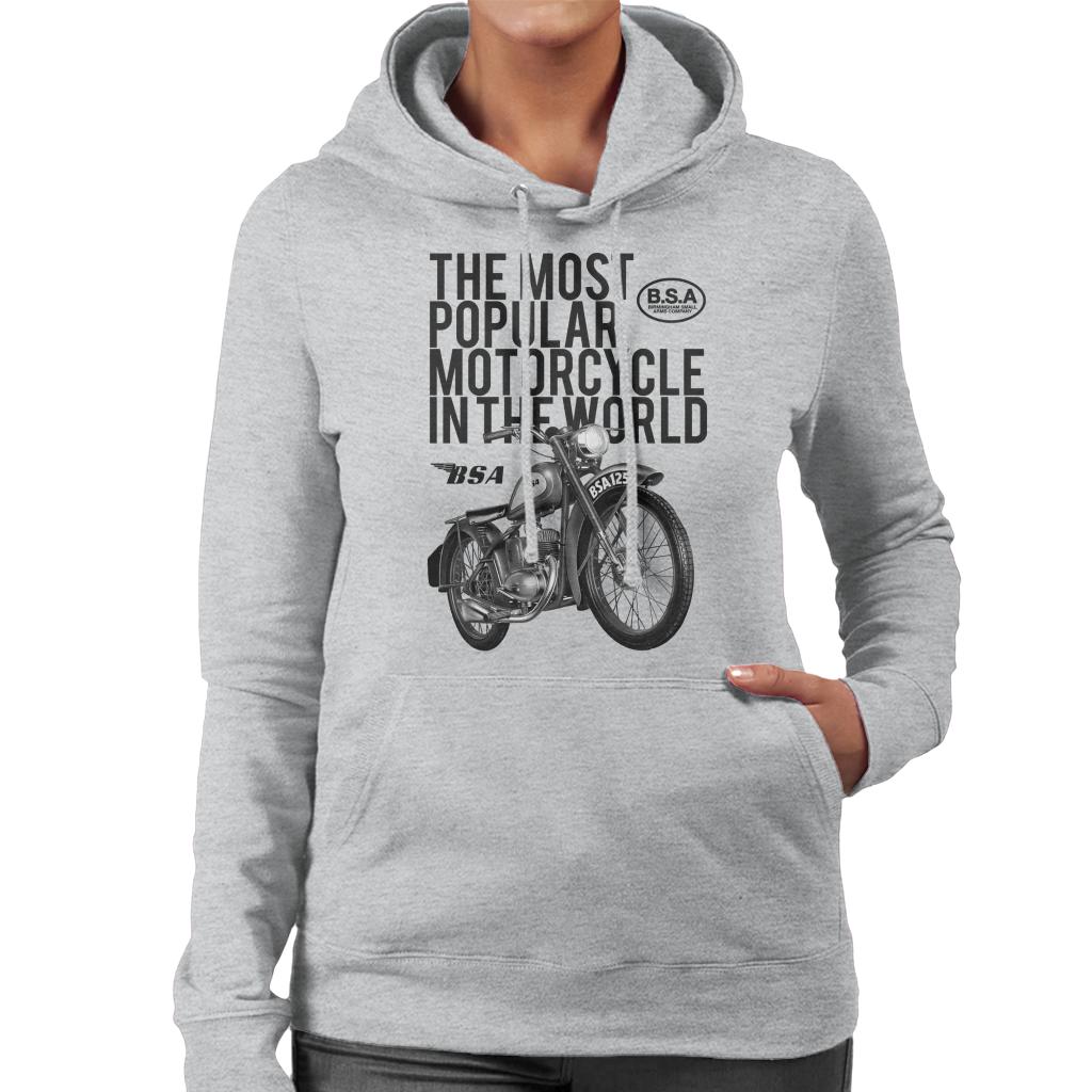 BSA The Most Popular Motorcycle In The World Women's Hooded Sweatshirt