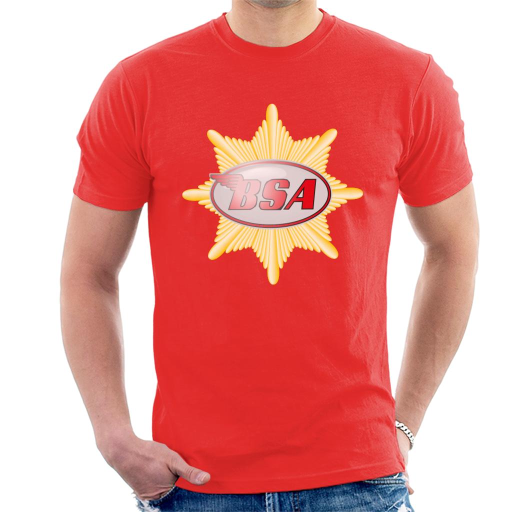 BSA Red Logo Badge Men's T-Shirt-ALL + EVERY