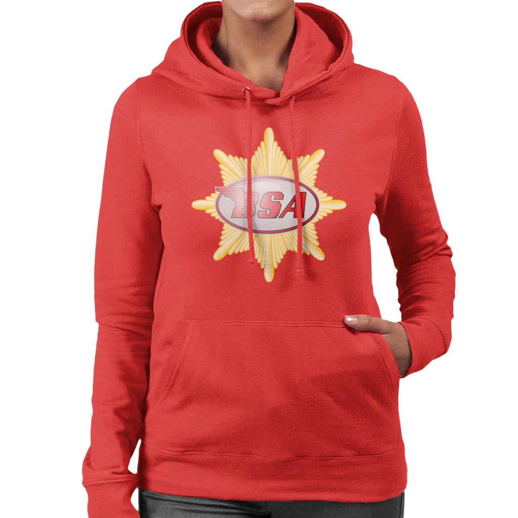 BSA Red Logo Badge Women's Hooded Sweatshirt-ALL + EVERY