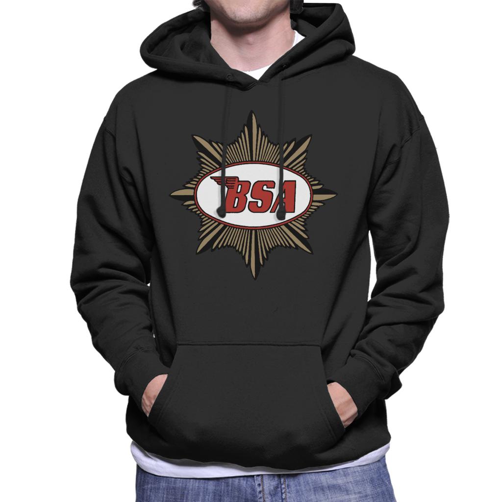 BSA Red Logo Gold Badge Men's Hooded Sweatshirt-ALL + EVERY