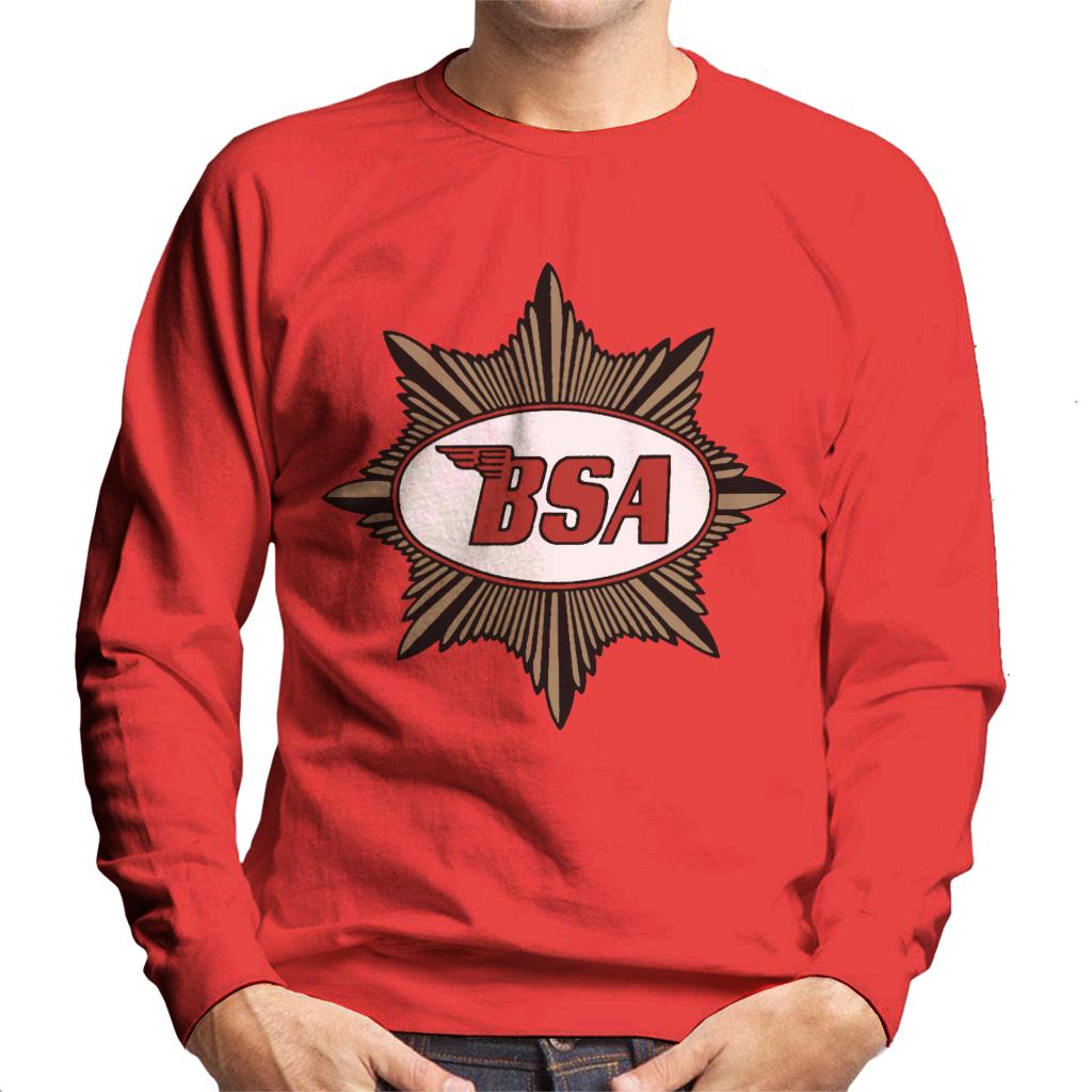 BSA Red Logo Gold Badge Men's Sweatshirt-ALL + EVERY