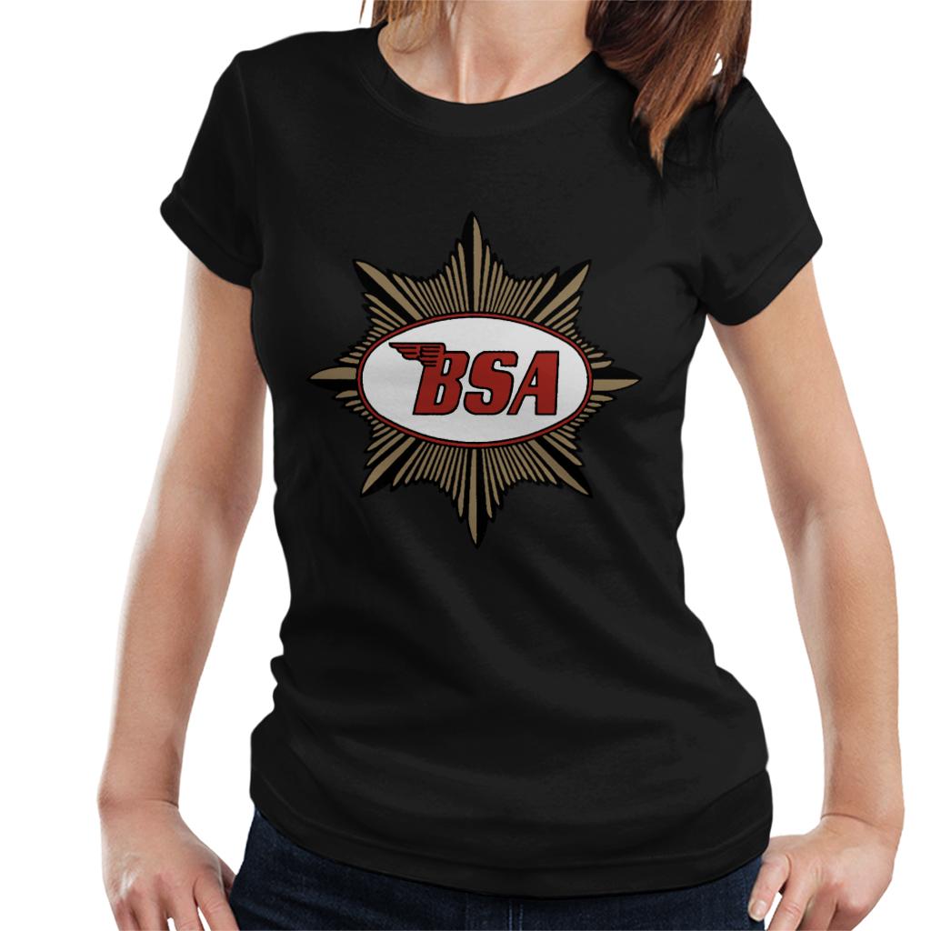 BSA Red Logo Gold Badge Women's T-Shirt-ALL + EVERY