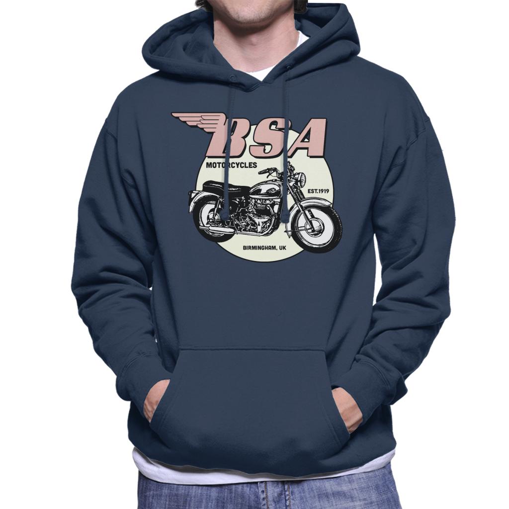 BSA Motorcycles Est 1919 Golden Flash Men's Hooded Sweatshirt-ALL + EVERY