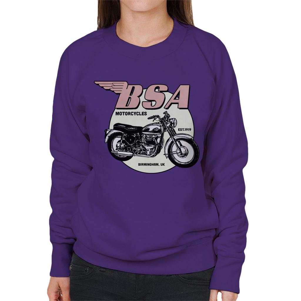 BSA Motorcycles Est 1919 Golden Flash Women's Sweatshirt-ALL + EVERY