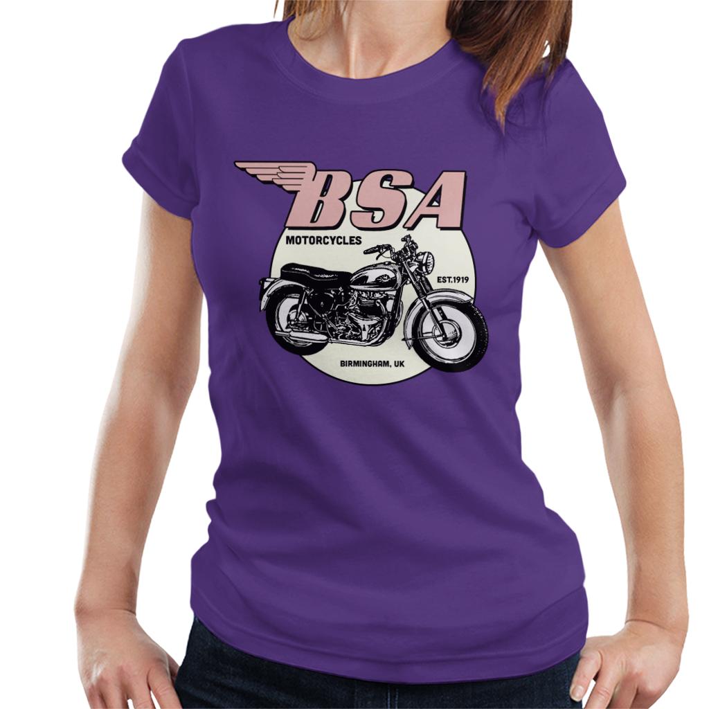 BSA Motorcycles Est 1919 Golden Flash Women's T-Shirt-ALL + EVERY