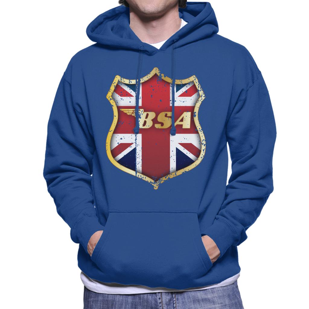 BSA Golden Logo Union Jack Badge Men's Hooded Sweatshirt-ALL + EVERY