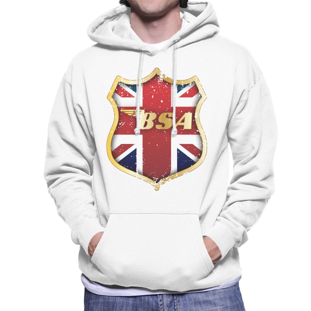 BSA Golden Logo Union Jack Badge Men's Hooded Sweatshirt-ALL + EVERY