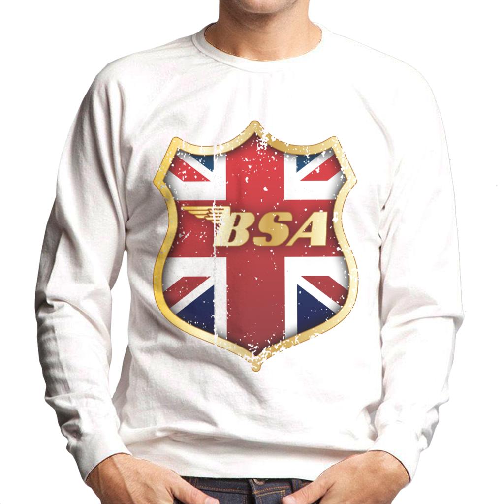 BSA Golden Logo Union Jack Badge Men's Sweatshirt-ALL + EVERY