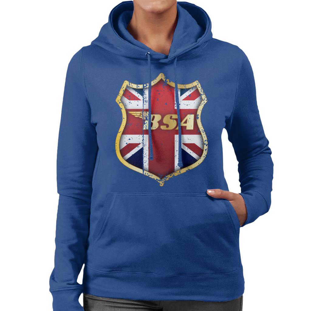 BSA Golden Logo Union Jack Badge Women's Hooded Sweatshirt-ALL + EVERY