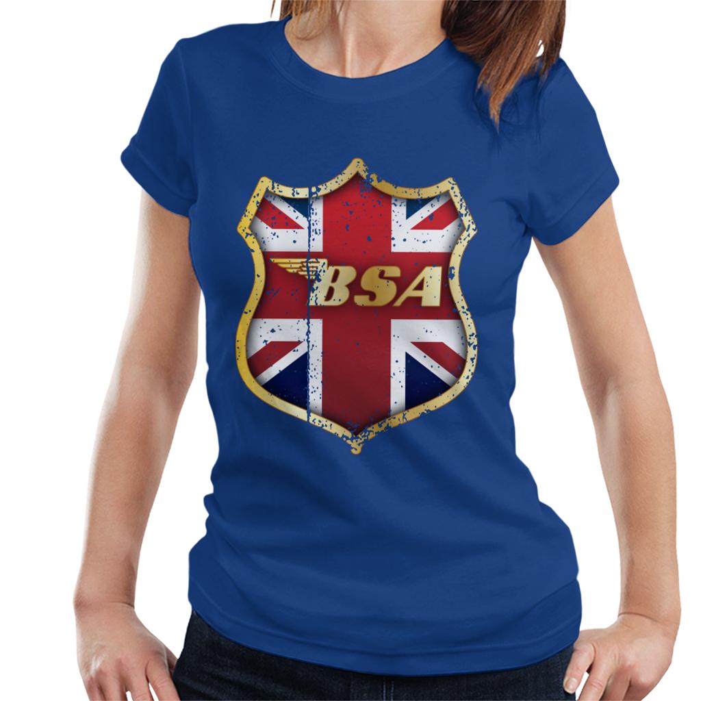 BSA Golden Logo Union Jack Badge Women's T-Shirt-ALL + EVERY