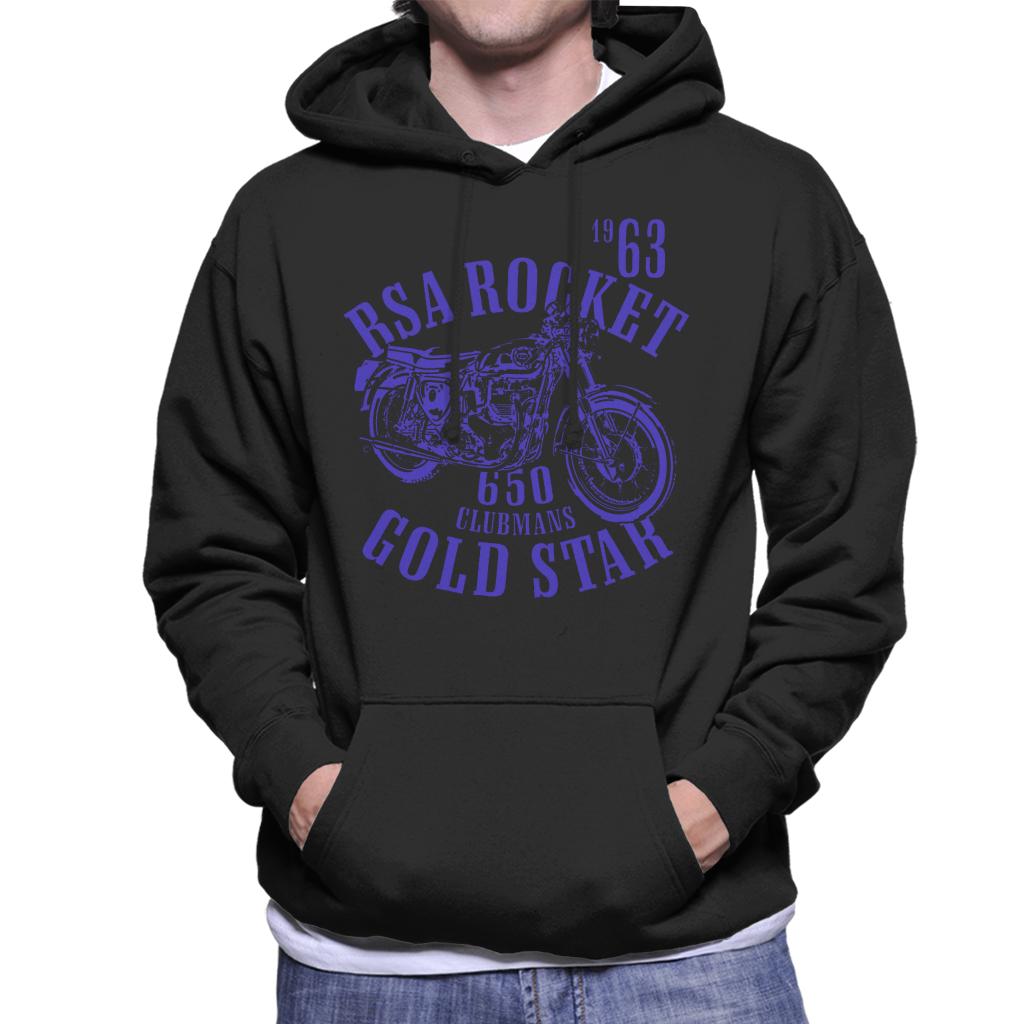 BSA Rocket 650 Clubmans Gold Star Men's Hooded Sweatshirt