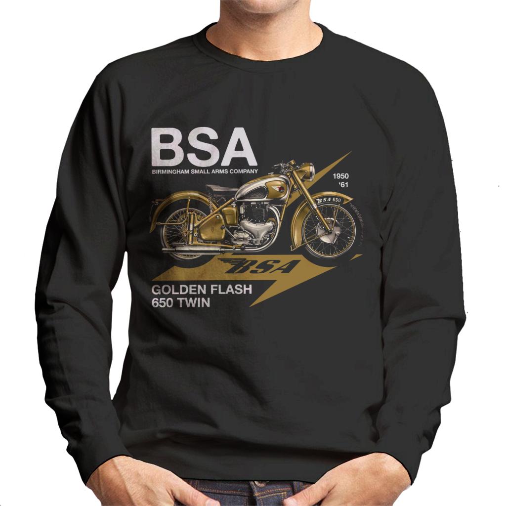 BSA Golden Flash 650 Twin Men's Sweatshirt-ALL + EVERY