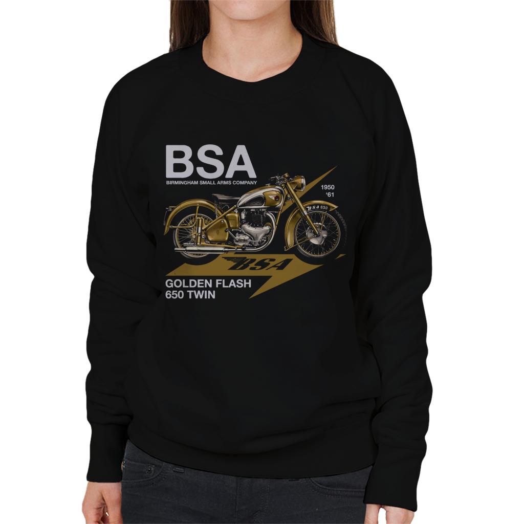 BSA Golden Flash 650 Twin Women's Sweatshirt-ALL + EVERY