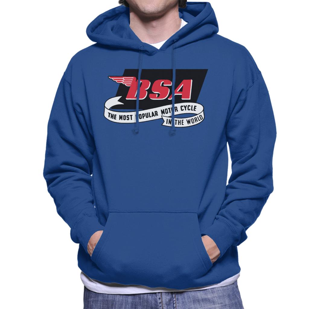 BSA Most Popular Motor Cycle In The World Logo Men's Hooded Sweatshirt-ALL + EVERY