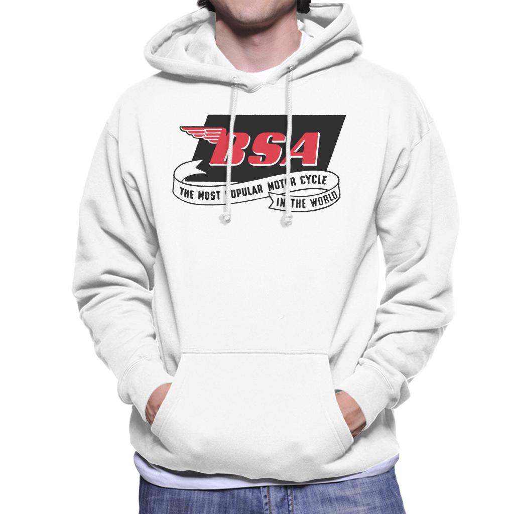 BSA Most Popular Motor Cycle In The World Logo Men's Hooded Sweatshirt-ALL + EVERY