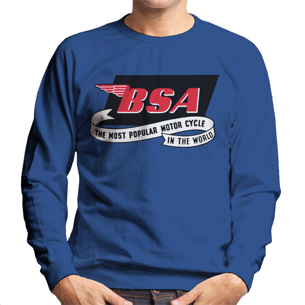 BSA Most Popular Motor Cycle In The World Logo Men's Sweatshirt-ALL + EVERY