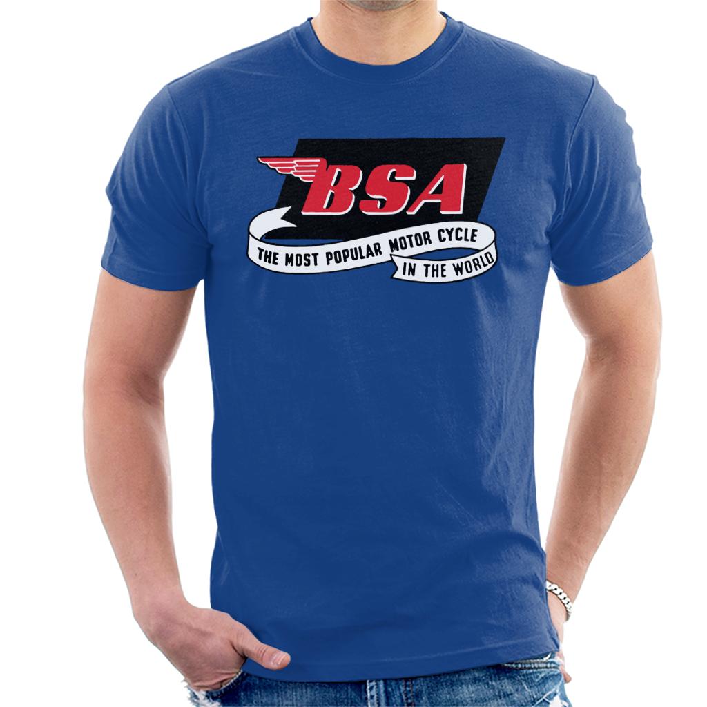 BSA Most Popular Motor Cycle In The World Logo Men's T-Shirt-ALL + EVERY