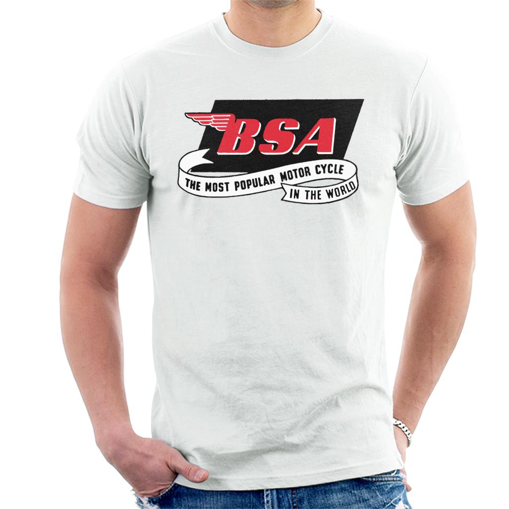 BSA Most Popular Motor Cycle In The World Logo Men's T-Shirt-ALL + EVERY