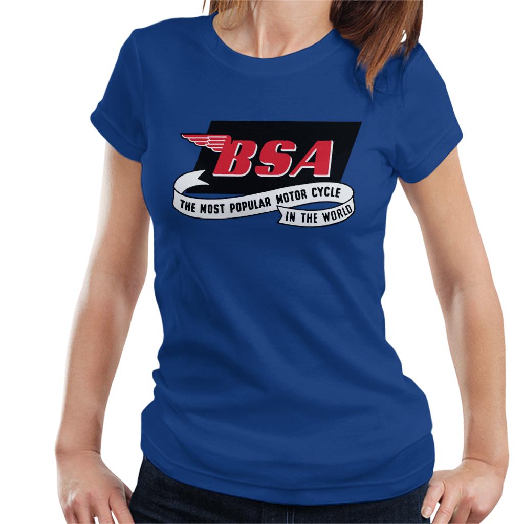 BSA Most Popular Motor Cycle In The World Logo Women's T-Shirt-ALL + EVERY