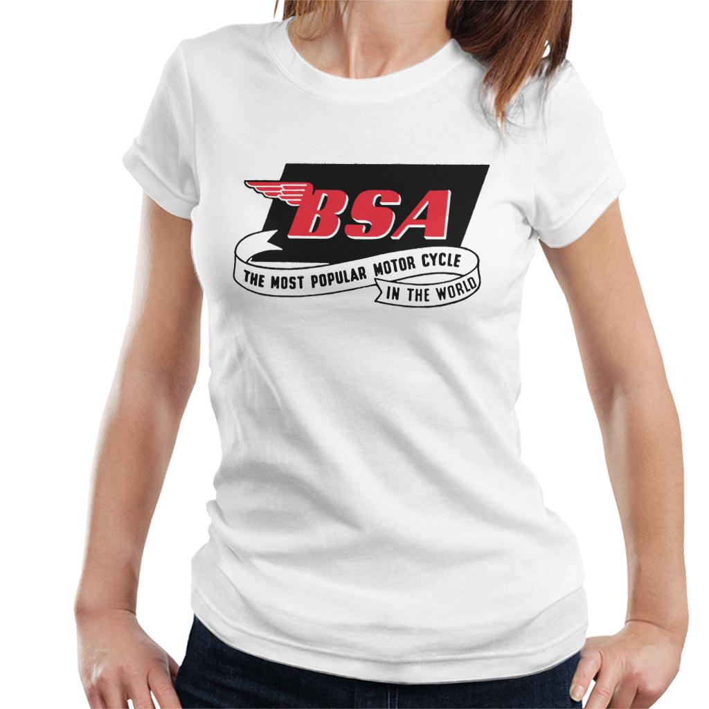 BSA Most Popular Motor Cycle In The World Logo Women's T-Shirt-ALL + EVERY