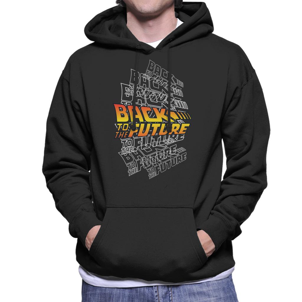 Back To The Future Classic Layered Logo Men's Hooded Sweatshirt-ALL + EVERY