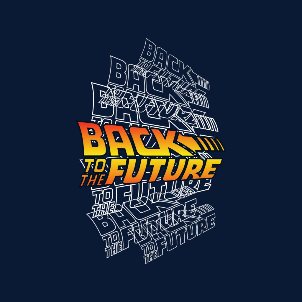 Back To The Future Classic Layered Logo Men's Hooded Sweatshirt-ALL + EVERY