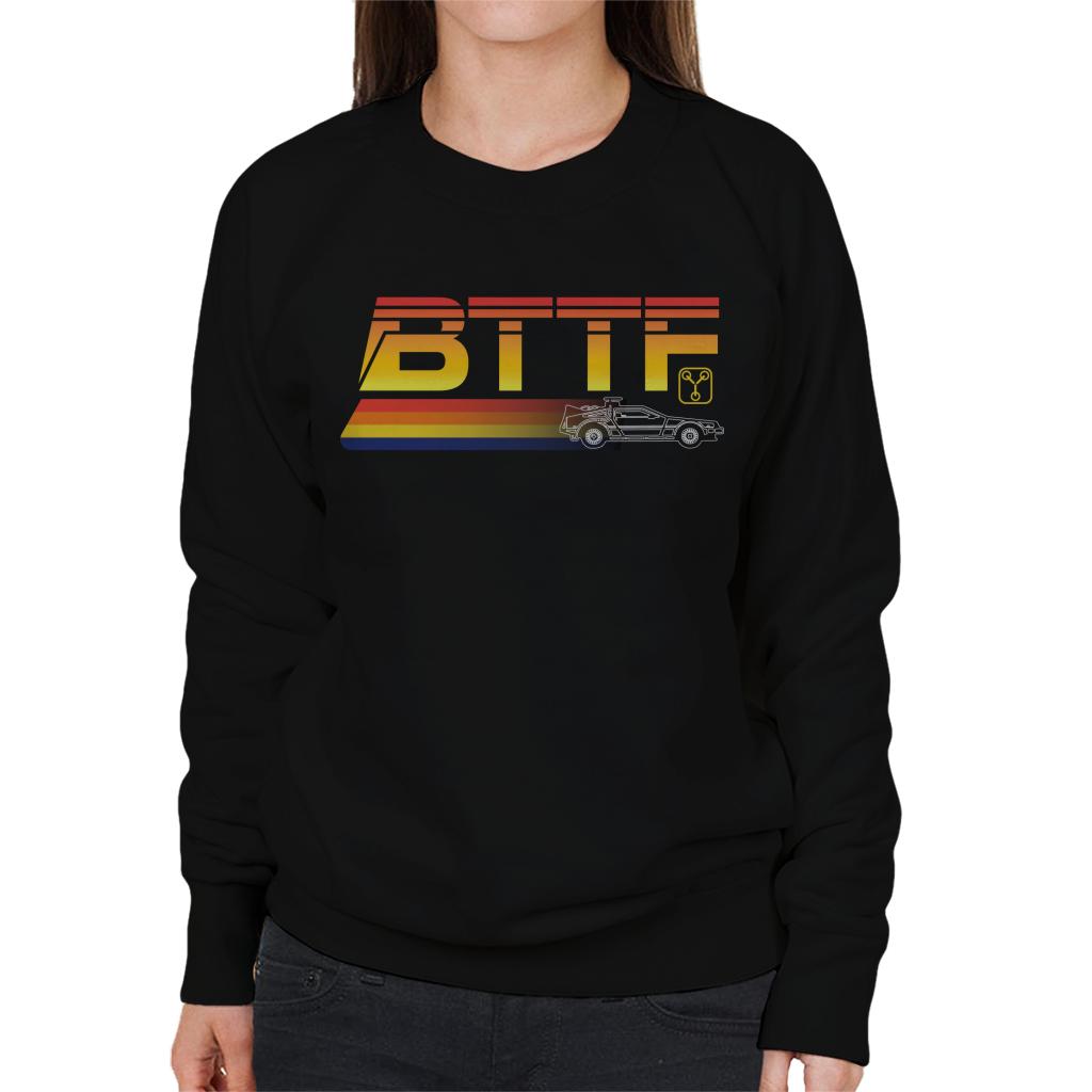 Back to the Future Delorean Zooming Women's Sweatshirt-ALL + EVERY