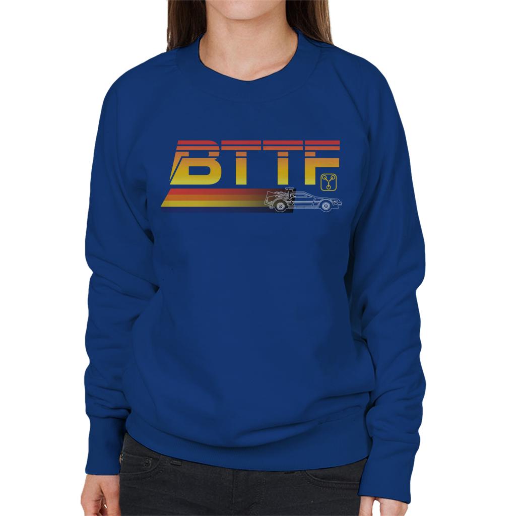 Back to the Future Delorean Zooming Women's Sweatshirt-ALL + EVERY