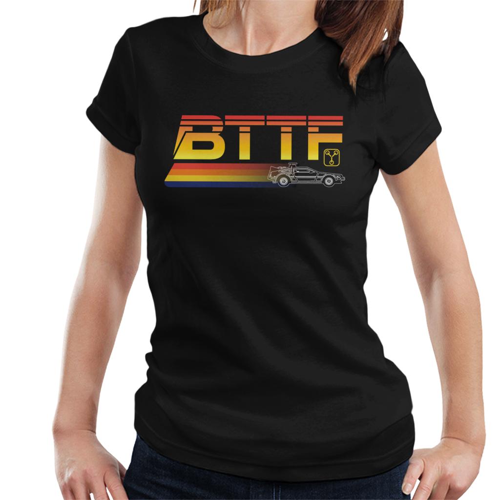 Back to the Future Delorean Zooming Women's T-Shirt-ALL + EVERY