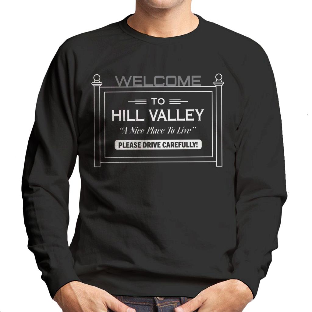 Back to the Future Welcome To Hill Valley Men's Sweatshirt-ALL + EVERY