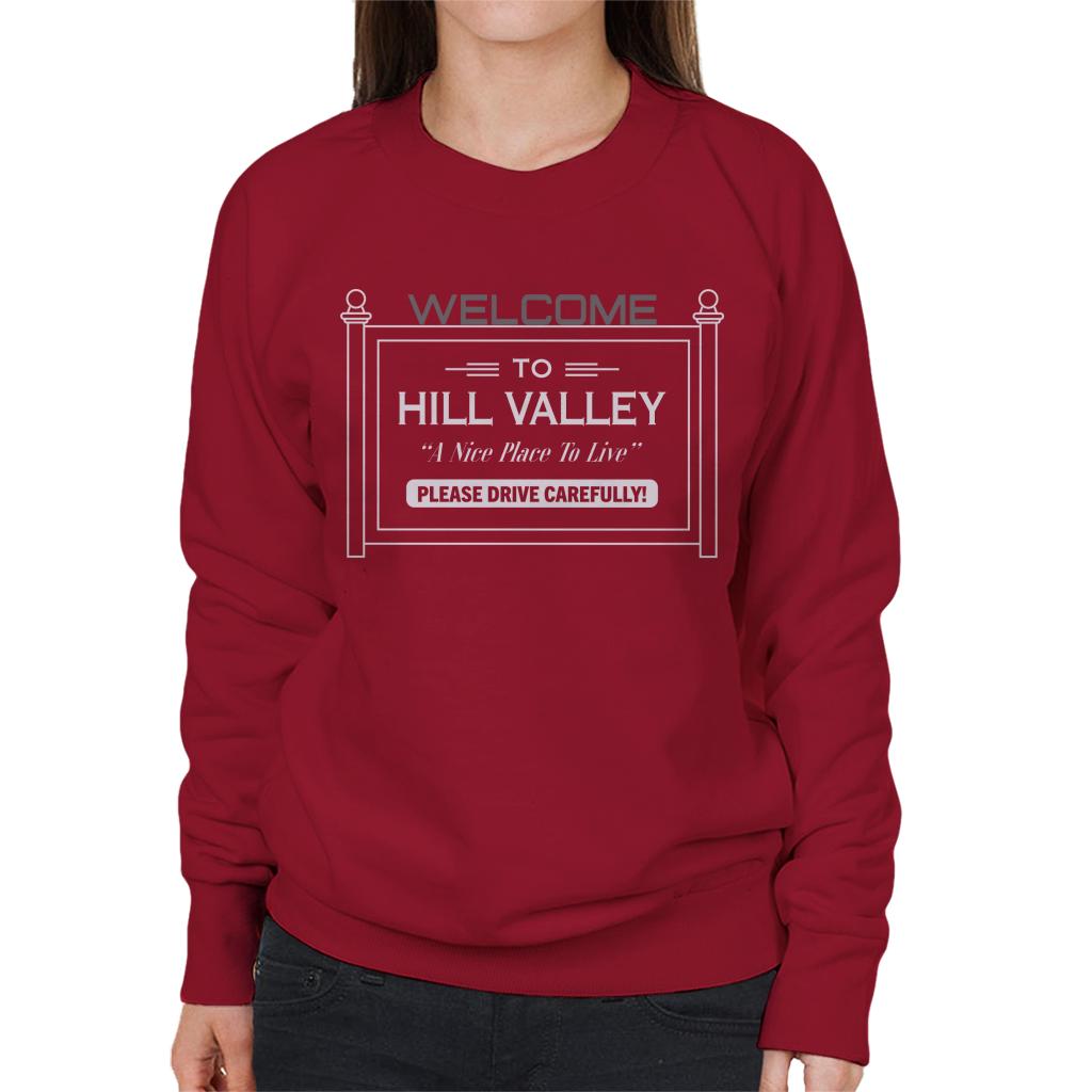 Back to the Future Welcome To Hill Valley Women's Sweatshirt-ALL + EVERY