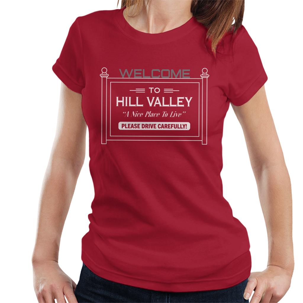 Back to the Future Welcome To Hill Valley Women's T-Shirt-ALL + EVERY