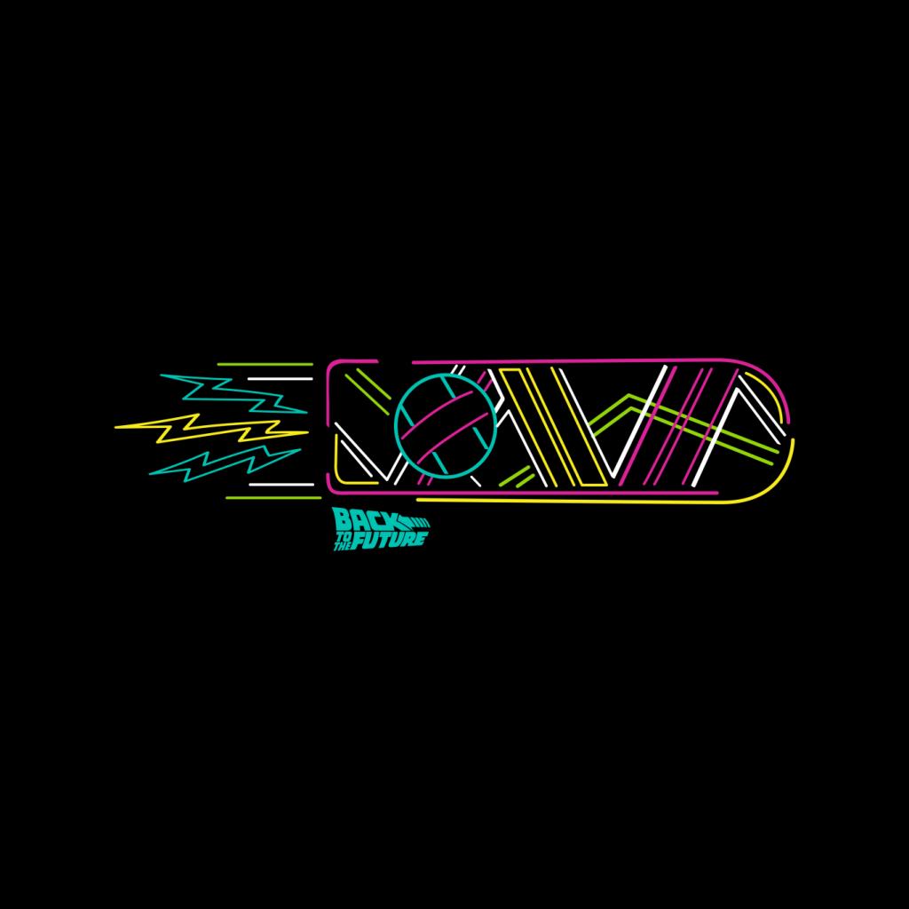 Back to the Future Neon Hoverboard Outline Women's T-Shirt-ALL + EVERY