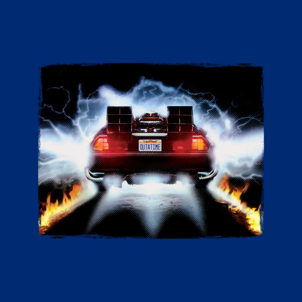 Back to the Future Delorean Taking Off For Time Travel Women's Hooded Sweatshirt-ALL + EVERY