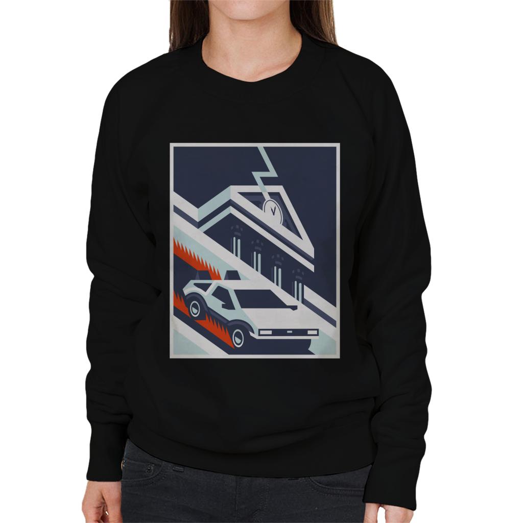 Back to the Future Delorean By Hill Valley Women's Sweatshirt-ALL + EVERY