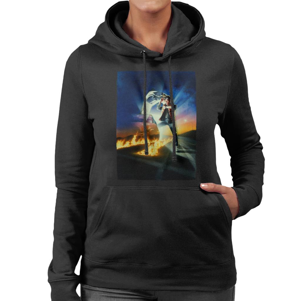 Back to the Future Marty Looking At His Watch Women's Hooded Sweatshirt-ALL + EVERY