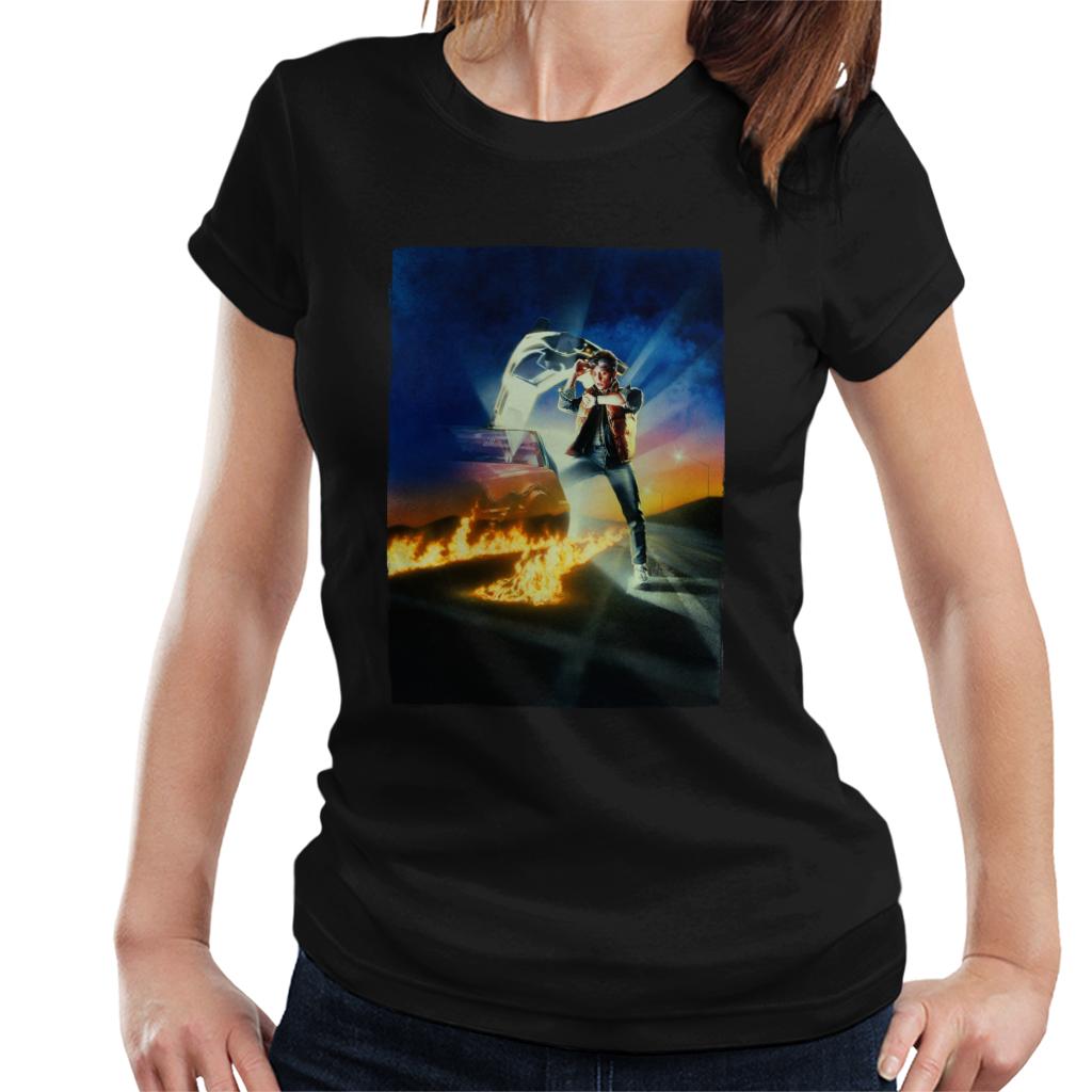 Back to the Future Marty Looking At His Watch Women's T-Shirt-ALL + EVERY