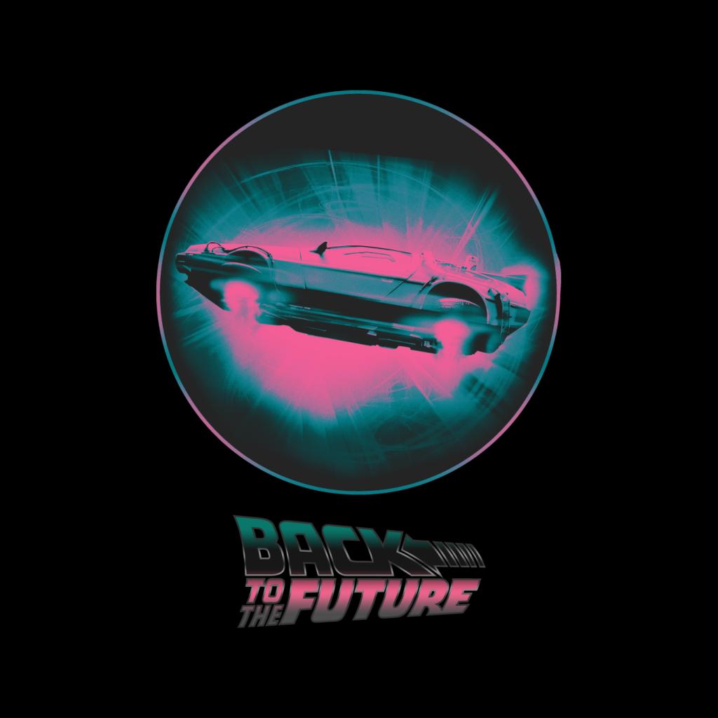 Back to the Future Delorean Flying Pink Haze Men's Hooded Sweatshirt-ALL + EVERY