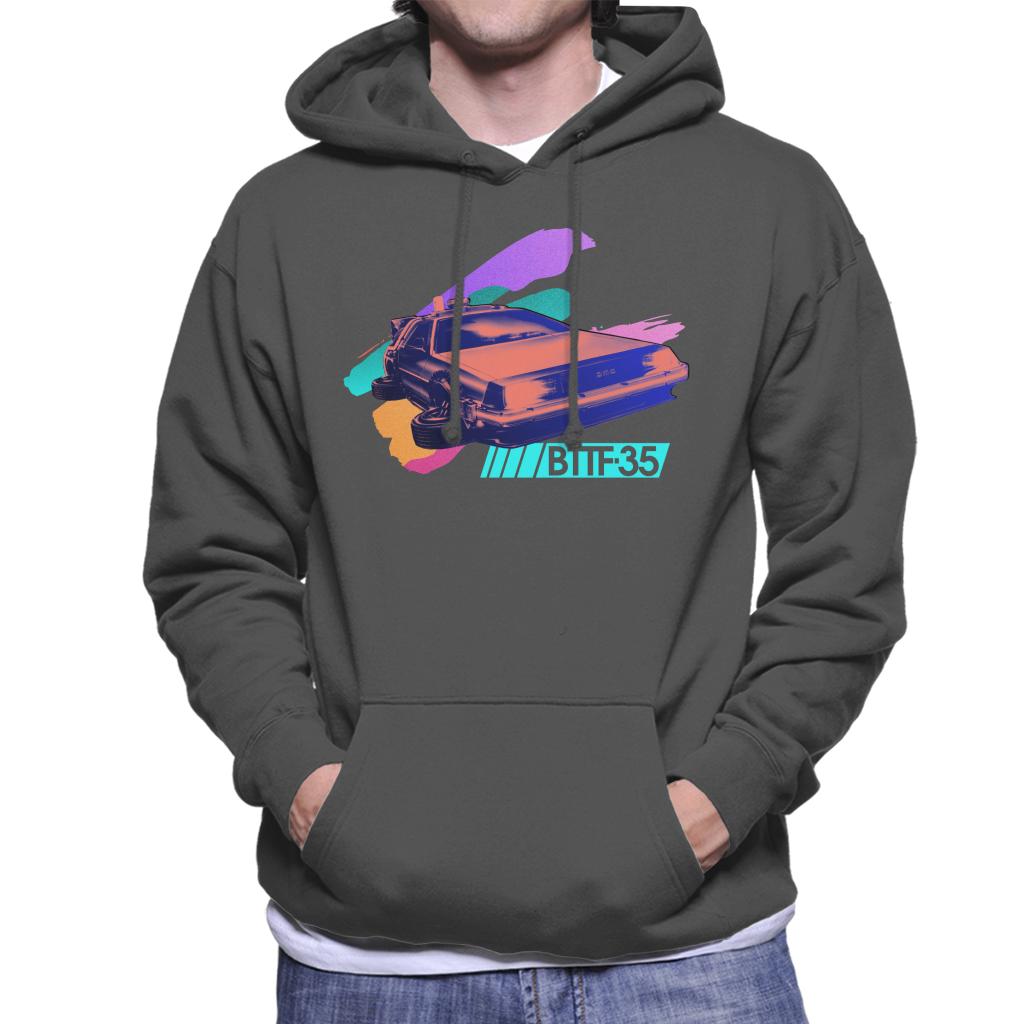 Back to the Future 35th Anniversary Delorean Flying Men's Hooded Sweatshirt-ALL + EVERY