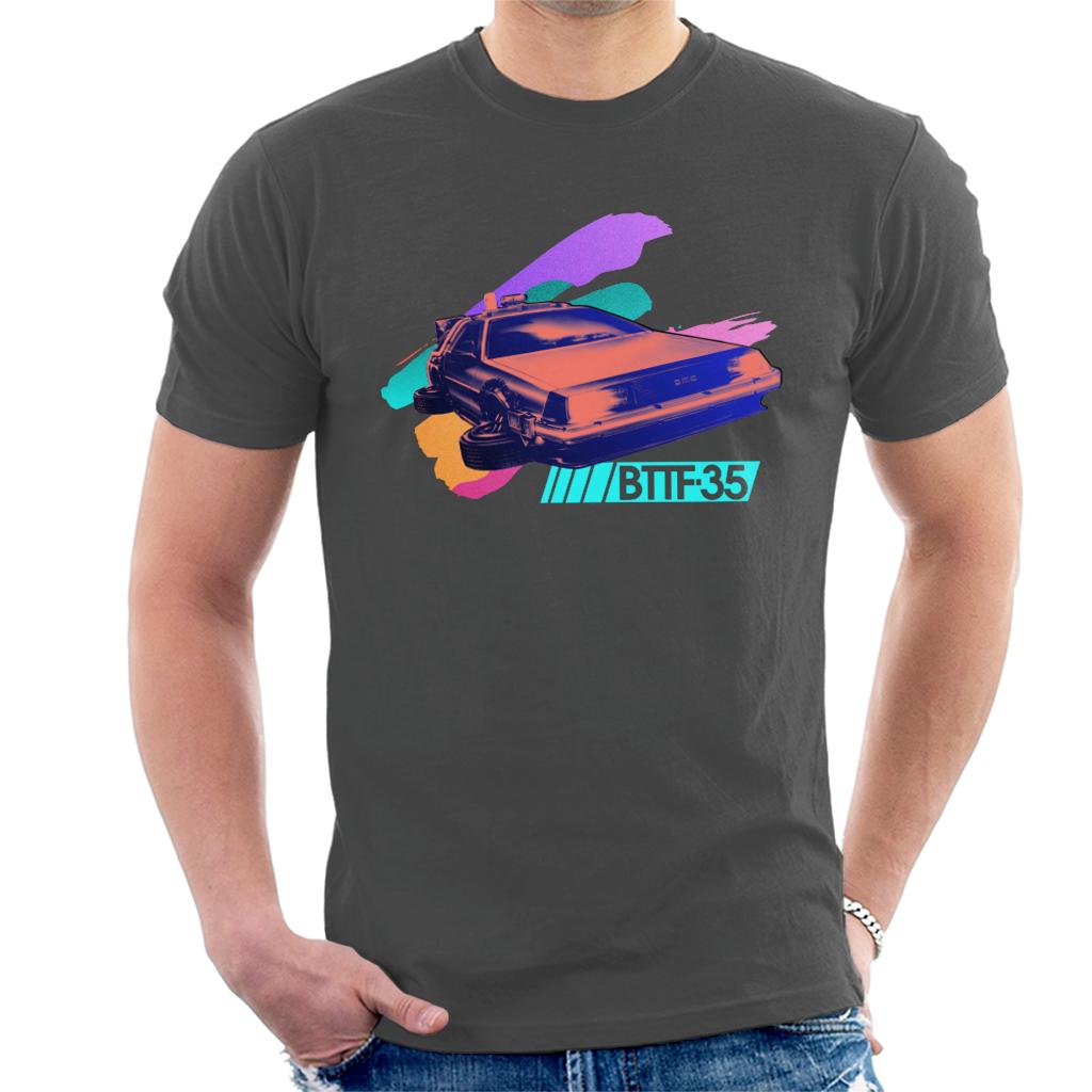 Back to the Future 35th Anniversary Delorean Flying Men's T-Shirt-ALL + EVERY