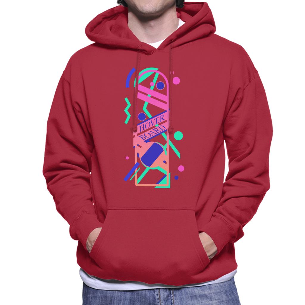 Back to the Future Hoverboard Vaporwave Men's Hooded Sweatshirt-ALL + EVERY