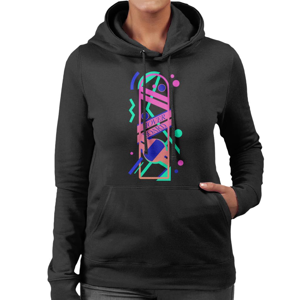 Back to the Future Hoverboard Vaporwave Women's Hooded Sweatshirt-ALL + EVERY