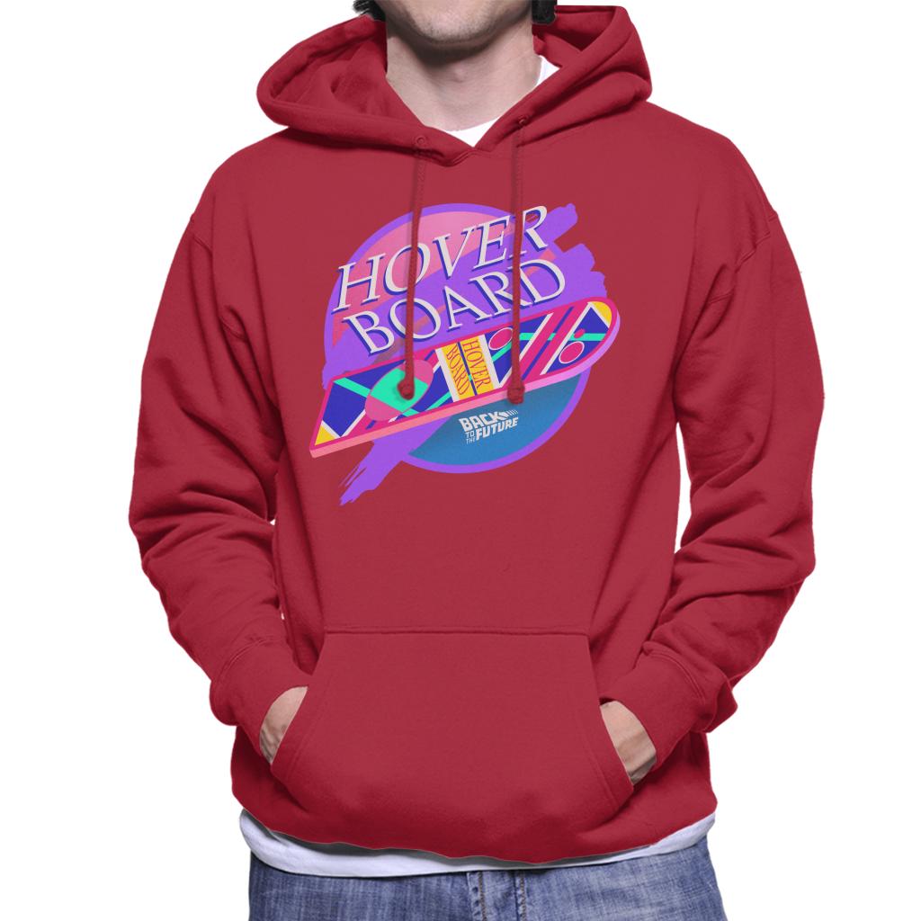 Back to the Future Marty Mcflys Vaporwave Hoverboard Men's Hooded Sweatshirt-ALL + EVERY