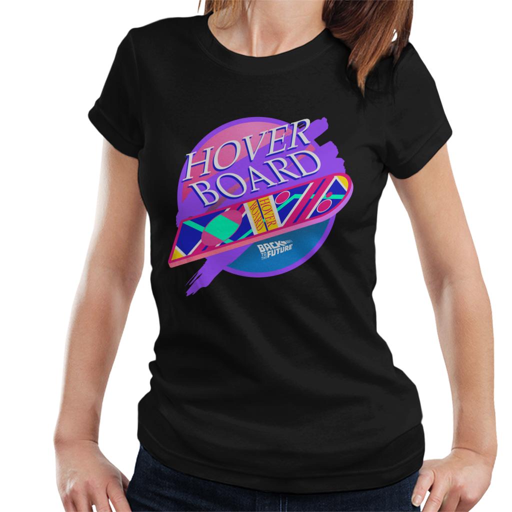 Back to the Future Marty Mcflys Vaporwave Hoverboard Women's T-Shirt-ALL + EVERY