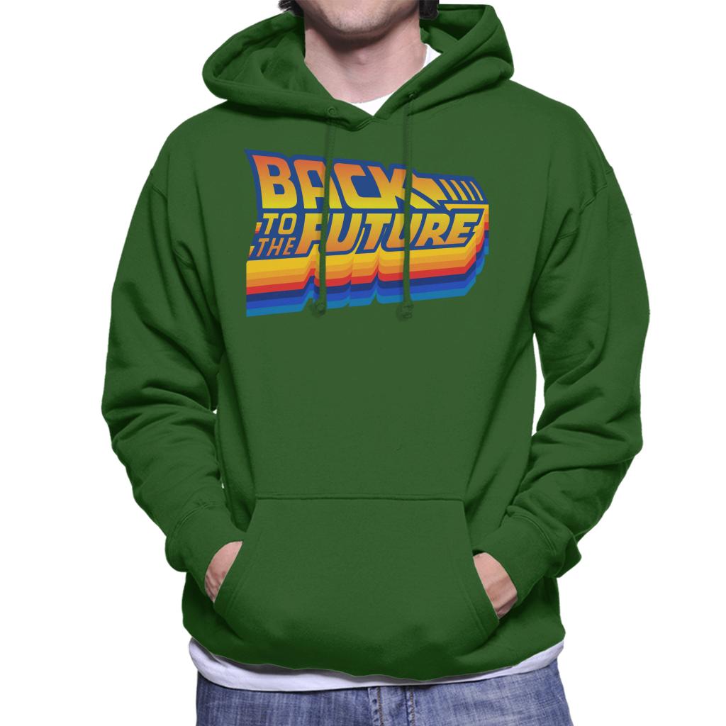 Back to the Future Gradient Logo Men's Hooded Sweatshirt-ALL + EVERY