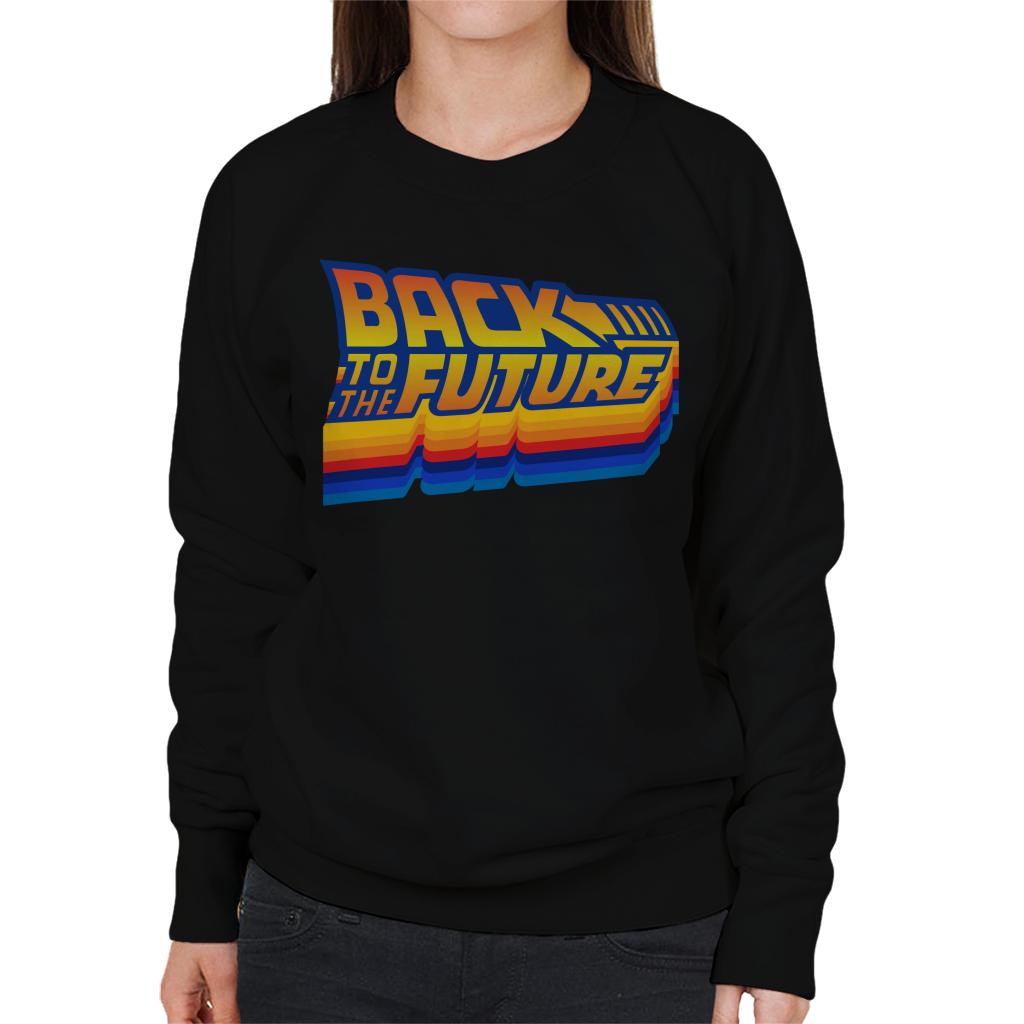 Back to the Future Gradient Logo Women's Sweatshirt-ALL + EVERY