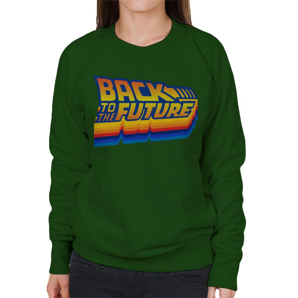 Back to the Future Gradient Logo Women's Sweatshirt-ALL + EVERY