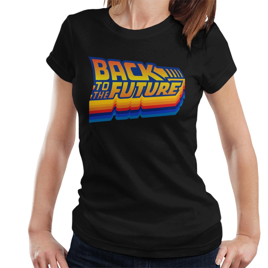 Back to the Future Gradient Logo Women's T-Shirt-ALL + EVERY